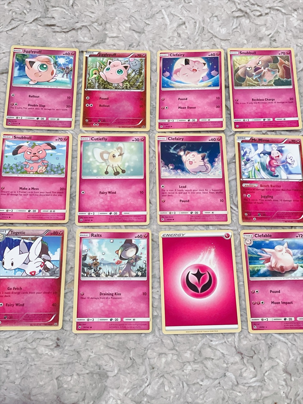 Pokemon Fairy Trading Cards Bundle (12)